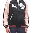 Load image into Gallery viewer, Japanesque Sukajan Jacket Men's Japanese Souvenir Jacket Japanese Crane 3RSJ-752 Black/Pink