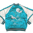 Load image into Gallery viewer, Japanesque Sukajan Jacket Men's Japanese Souvenir Jacket Japanese Crane 3RSJ-752 Blue-Green/Off