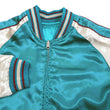 Load image into Gallery viewer, Japanesque Sukajan Jacket Men's Japanese Souvenir Jacket Japanese Crane 3RSJ-752 Blue-Green/Off