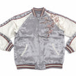 Load image into Gallery viewer, Japanesque Sukajan Jacket Men's Japanese Souvenir Jacket Weeping Cherry 3RSJ-753 Gray/Off