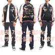 Load image into Gallery viewer, Japanesque Sukajan Men's Japanese Souvenir Jacket Japanese Koi fish 3RSJ-754 Black/Pink