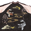Load image into Gallery viewer, Japanesque Sukajan Men's Japanese Souvenir Jacket Japanese Koi fish 3RSJ-754 Black/Pink