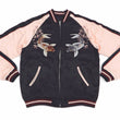 Load image into Gallery viewer, Japanesque Sukajan Men's Japanese Souvenir Jacket Japanese Koi fish 3RSJ-754 Black/Pink