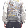 Load image into Gallery viewer, Japanesque Sukajan Men's Japanese Souvenir Jacket Japanese Koi fish 3RSJ-754 Gray/Off