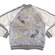 Load image into Gallery viewer, Japanesque Sukajan Men's Japanese Souvenir Jacket Japanese Koi fish 3RSJ-754 Gray/Off
