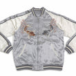 Load image into Gallery viewer, Japanesque Sukajan Men's Japanese Souvenir Jacket Japanese Koi fish 3RSJ-754 Gray/Off