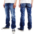 Load image into Gallery viewer, Eternal Faded Jeans Men's Low Rise Slim Fit Straight Leg Button Fly Japanese Denim 52291 Light-Indigo