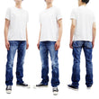 Load image into Gallery viewer, Eternal Faded Jeans Men's Low Rise Slim Fit Straight Leg Button Fly Japanese Denim 52291 Light-Indigo