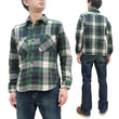 Load image into Gallery viewer, Studio D'artisan Plaid Flannel Shirt Men's Heavyweight Long Sleeve Button Up Work Shirt 5685 Green Plaid
