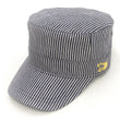 Load image into Gallery viewer, Studio D'artisan Hickory Work Cap Men's Adjustable Flat Top Railroad Engineer Hat 7222H