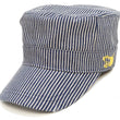 Load image into Gallery viewer, Studio D'artisan Hickory Work Cap Men's Adjustable Flat Top Railroad Engineer Hat 7222H