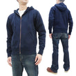 Load image into Gallery viewer, Studio D'artisan Plain Hoodie Men's Solid Zip-Up Hooded Sweatshirt 8087M Navy-Blue