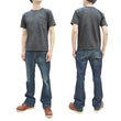 Load image into Gallery viewer, Studio D'artisan Plain T-shirt Men's Short Sleeve Suvin Gold Tsuri-ami Loopwheeled Pocket Tee 9916 Heather-Black