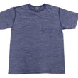 Load image into Gallery viewer, Studio D'artisan Plain T-shirt Men's Short Sleeve Suvin Gold Tsuri-ami Loopwheeled Pocket Tee 9916 Heather-Navy-Blue