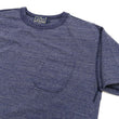 Load image into Gallery viewer, Studio D'artisan Plain T-shirt Men's Short Sleeve Suvin Gold Tsuri-ami Loopwheeled Pocket Tee 9916 Heather-Navy-Blue