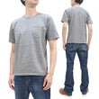 Load image into Gallery viewer, Studio D'artisan Plain T-shirt Men's Short Sleeve Suvin Gold Tsuri-ami Loopwheeled Pocket Tee 9916 Heather-Gray