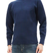 Load image into Gallery viewer, Studio D'Artisan Men's Heavyweight Waffle Knit Thermal Long Sleeve T-Shirt - 100% Cotton, Crew Neck, Ribbed Cuffs, Raw-edge hem, Made in Japan (SDA 9936) Navy-Blue