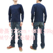 Load image into Gallery viewer, Studio D'Artisan Men's Heavyweight Waffle Knit Thermal Long Sleeve T-Shirt - 100% Cotton, Crew Neck, Ribbed Cuffs, Raw-edge hem, Made in Japan (SDA 9936) Navy-Blue