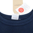 Load image into Gallery viewer, Studio D'Artisan Men's Heavyweight Waffle Knit Thermal Long Sleeve T-Shirt - 100% Cotton, Crew Neck, Ribbed Cuffs, Raw-edge hem, Made in Japan (SDA 9936) Navy-Blue