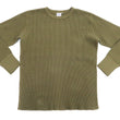 Load image into Gallery viewer, Studio D'Artisan Men's Heavyweight Waffle Knit Thermal Long Sleeve T-Shirt - 100% Cotton, Crew Neck, Ribbed Cuffs, Raw-edge hem, Made in Japan (SDA 9936) Khaki