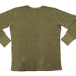 Load image into Gallery viewer, Studio D'Artisan Men's Heavyweight Waffle Knit Thermal Long Sleeve T-Shirt - 100% Cotton, Crew Neck, Ribbed Cuffs, Raw-edge hem, Made in Japan (SDA 9936) Khaki