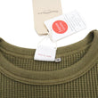 Load image into Gallery viewer, Studio D'Artisan Men's Heavyweight Waffle Knit Thermal Long Sleeve T-Shirt - 100% Cotton, Crew Neck, Ribbed Cuffs, Raw-edge hem, Made in Japan (SDA 9936) Khaki