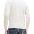 Load image into Gallery viewer, Studio D'Artisan Men's Heavyweight Waffle Knit Thermal Long Sleeve T-Shirt - 100% Cotton, Crew Neck, Ribbed Cuffs, Raw-edge hem, Made in Japan (SDA 9936) White