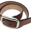 Load image into Gallery viewer, Studio D'artisan Leather Belt Men's Ccasual 38mm Wide/5mm Bend Leather with Thick Oval Buckle B-81 Brown