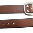 Load image into Gallery viewer, Studio D'artisan Leather Belt Men's Ccasual 38mm Wide/5mm Bend Leather with Thick Oval Buckle B-81 Brown