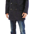 Load image into Gallery viewer, Buzz Rickson Pea Coat Men's U.S. Navy Wool Above-knee length Peacoat BR14146 Navy-Blue