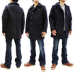 Load image into Gallery viewer, Buzz Rickson Pea Coat Men's U.S. Navy Wool Above-knee length Peacoat BR14146 Navy-Blue