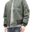 Load image into Gallery viewer, Buzz Rickson Jacket Men's L-2B Flight Jacket Plain Bomber Jacket L2B BR14870 Sage-Green