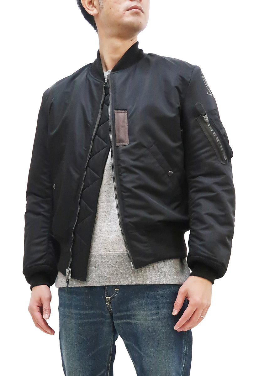 Buzz Rickson MA-1 William Gibson Black MA-1 Flight Jacket Men's MA1 Bomber  Jacket Slender Version BR14964