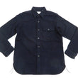 Load image into Gallery viewer, Buzz Rickson US Navy CPO Shirt Mens Plain Long Sleeve Wool-Flannel Shirt BR24961 Navy-Blue