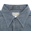 Load image into Gallery viewer, Buzz Rickson Chambray Shirt Men's U.S. Navy Military Style Plain Long Sleeve Button Up Shirt BR25995 Blue Chambray