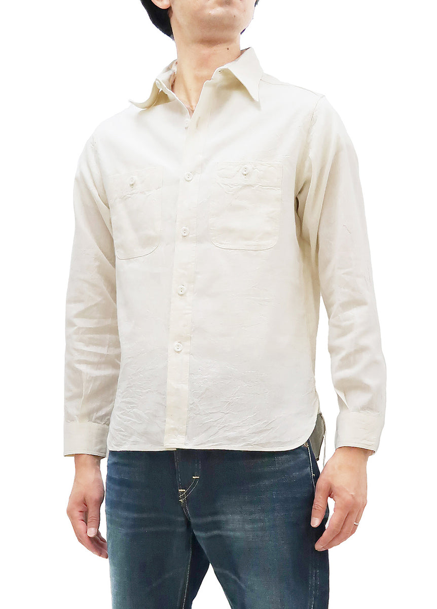 Buzz Rickson Plain Long Sleeve Shirt Modified version of US Navy