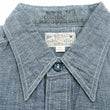 Load image into Gallery viewer, Buzz Rickson Chambray Shirt, Men's U.S. Navy Military Style Short Sleeve Button Up Shirt BR35856 Blue