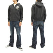 Load image into Gallery viewer, Buzz Rickson Hoodie Men's USAAF Insignia Hoodie Zip Front Hooded Sweatshirt BR65599 Faded-Black