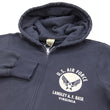 Load image into Gallery viewer, Buzz Rickson Hoodie Men's USAAF Insignia Hoodie Zip Front Hooded Sweatshirt BR65599 Faded-Navy-Blue