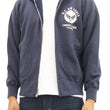 Load image into Gallery viewer, Buzz Rickson Hoodie Men's USAAF Insignia Hoodie Zip Front Hooded Sweatshirt BR65599 Faded-Navy-Blue