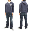 Load image into Gallery viewer, Buzz Rickson Hoodie Men's USAAF Insignia Hoodie Zip Front Hooded Sweatshirt BR65599 Faded-Navy-Blue