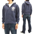 Load image into Gallery viewer, Buzz Rickson Hoodie Men's USAAF Insignia Hoodie Zip Front Hooded Sweatshirt BR65599 Faded-Navy-Blue