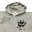 Load image into Gallery viewer, Buzz Rickson Hoodie Men's USAAF Insignia Hoodie Zip Front Hooded Sweatshirt BR65599 Heather-Gray