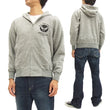 Load image into Gallery viewer, Buzz Rickson Hoodie Men's USAAF Insignia Hoodie Zip Front Hooded Sweatshirt BR65599 Heather-Gray