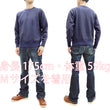 Load image into Gallery viewer, Buzz Rickson Plain Sweatshirt Men's Loop-wheeled Vintage Style BR65622 Faded-Navy-Blue