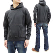Load image into Gallery viewer, Buzz Rickson Plain Pullover Hoodie Men's Loop-wheeled Vintage Style Hooded Sweatshirt BR68914 119-Faded-Black