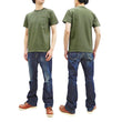 Load image into Gallery viewer, Buzz Rickson T-shirt Men's Short Sleeve Loopwheel Plain Pocket Tee BR78711 Olive