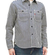 Load image into Gallery viewer, Studio D'artisan Hickory Shirt Men's Long Sleeve 14 Oz. Heavy Japanese Hickory Stripe Work Shirt D5335H