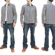 Load image into Gallery viewer, Studio D'artisan Hickory Shirt Men's Long Sleeve 14 Oz. Heavy Japanese Hickory Stripe Work Shirt D5335H