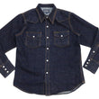 Load image into Gallery viewer, Studio D'artisan Denim Western Shirt Men's Long Sleeve 14 Oz. Heavy Japanese Solid Denim Shirt D5571